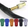 10 Pezzi Adattatore Valvola Bicicletta Bici in Alluminio PRESTA a SCHRADER Adattatore Valvola Auto
