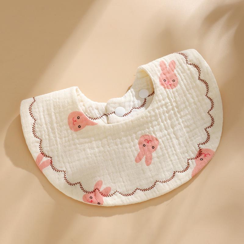 Pure Cotton Baby Bib: Six-Layer Soft Gauze, Cute and Comfortable for Infants