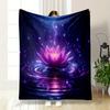 Glowing Lotus Blossom Tranquility Print Blanket Soft and Cozy Perfect for the Living Room Bed Sofa or a Nap,gift