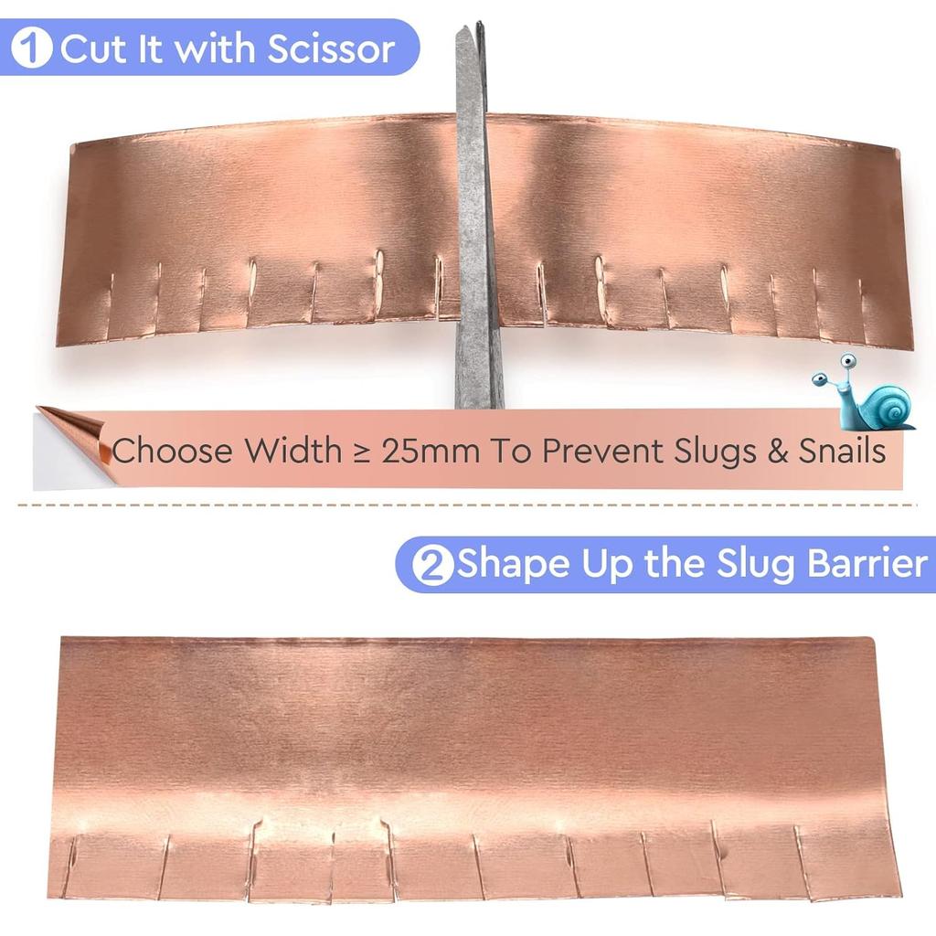DIY Copper Foil Tape EMI Shielding Doubel Side Conductive Repair Adhesive Tape Snail