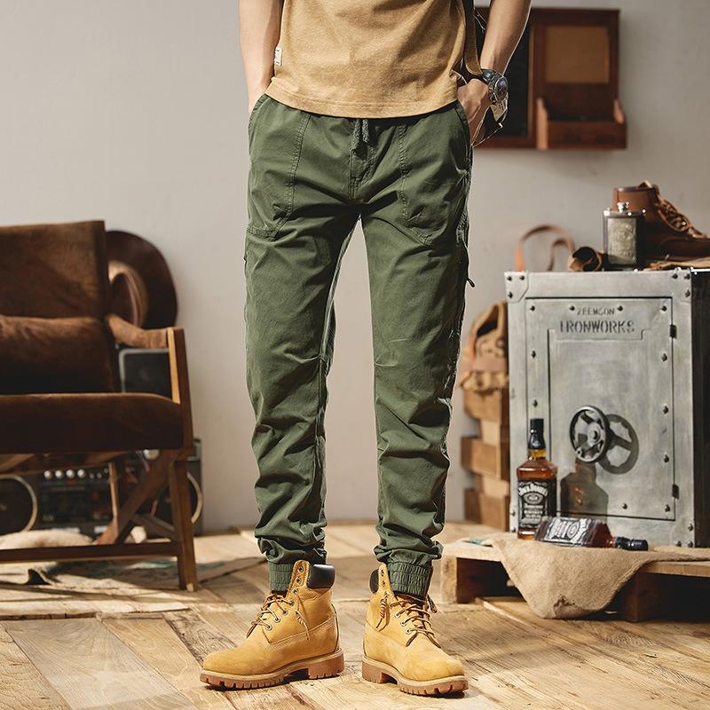 New Overalls Men's High-end Men's Casual Pants Trendy Pants Loose Fashion Retro Men's Clothing
