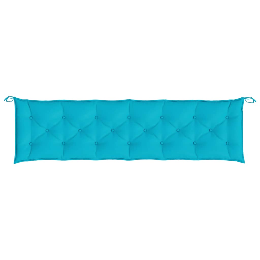 Garden Bench Cushions 2 Pcs Turquoise 200 X 50 X 7 Cm Fabric