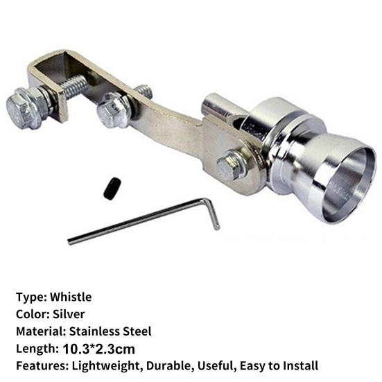 Fluier turbo practic, din aliaj, creativ, ușor, din aluminiu, pentru mașină, pentru motocicletă, fluier turbo fals pentru vehicul