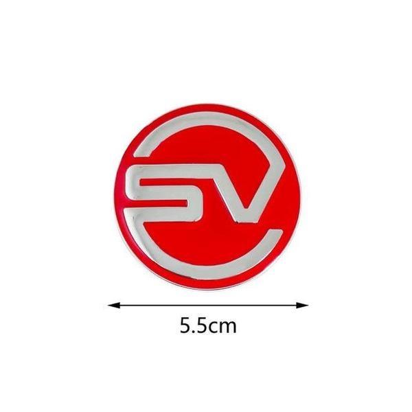 Car Accessories 3D Metal SV Logo Car Body Emblem Badge Sticker For Land Rover Range Rover Evoque Defender 2 Discovery Decor
