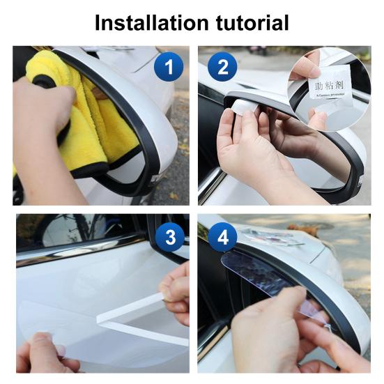 1 Paar Spiegelvisierschutz, universell, für mehr Klarheit, rutschfest, kratzfest, Auto-Rückspiegelschutz für Taxis