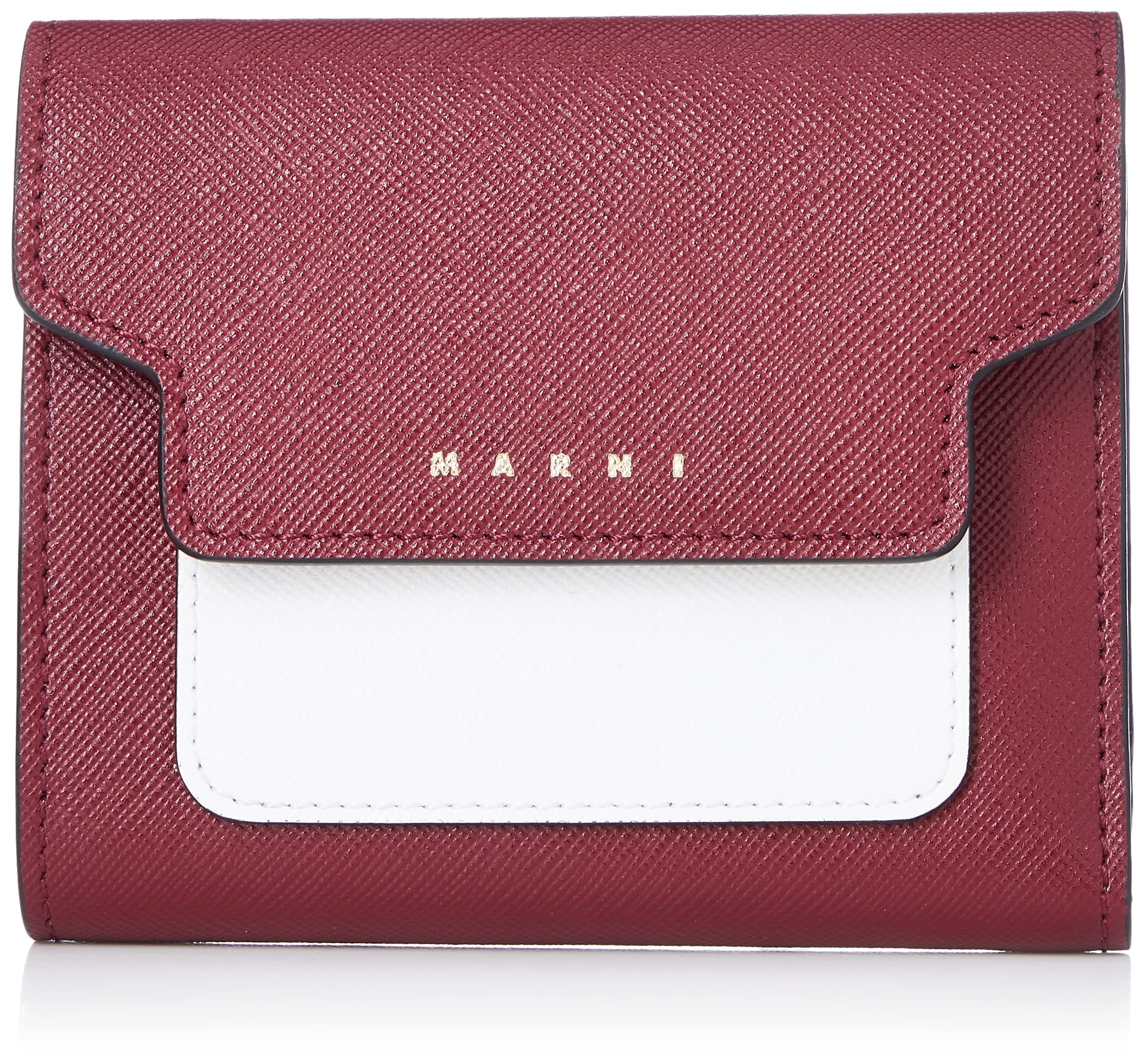 

wallet PFMO0052U1LV520 DEEP [Marni] Tri-fold Women s RED/LILY WHITE/DIJON/(DUNE) [Item]