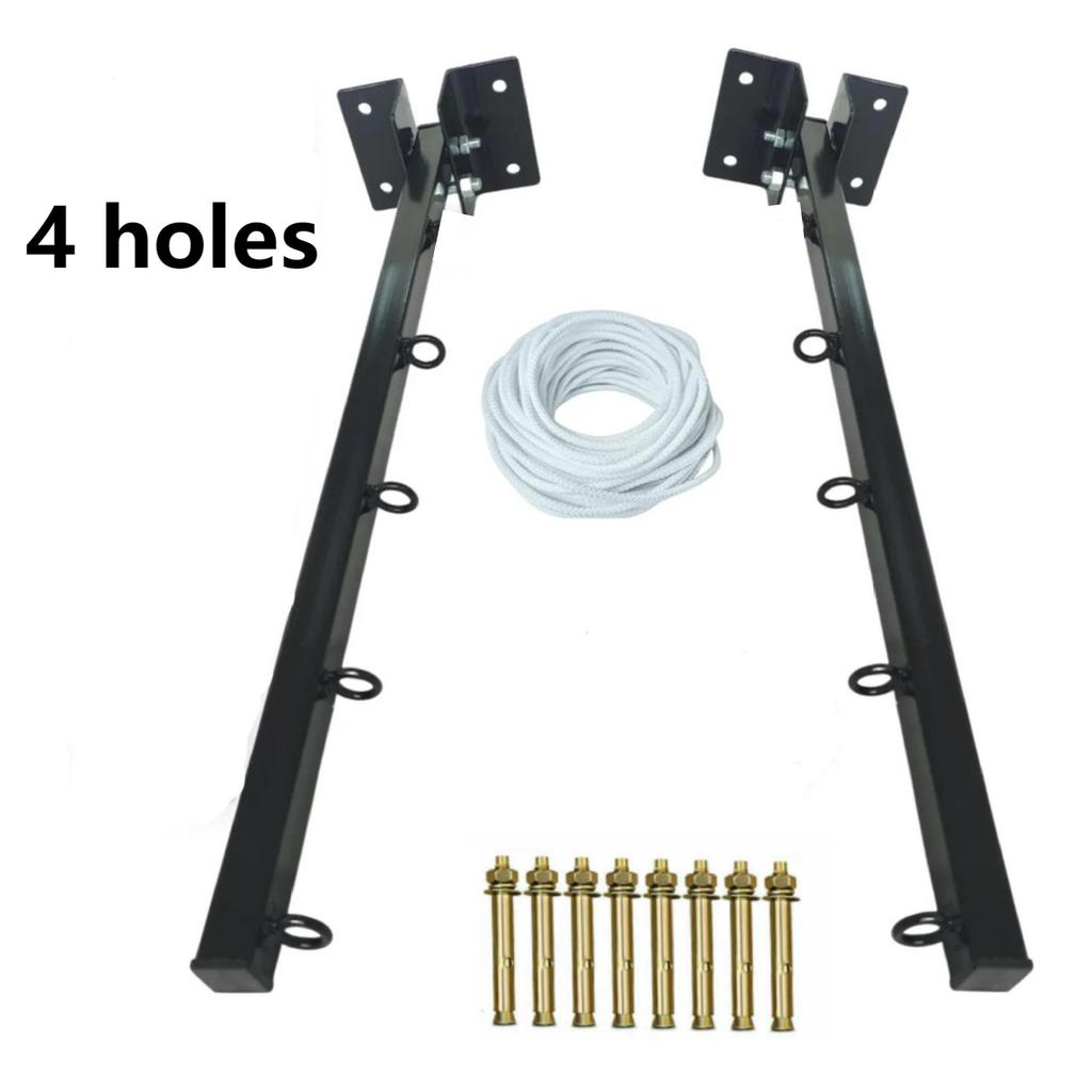 Home-Use Foldable Clothes Drying Rack, High-Load And Space-Saving Clothes Drying Pole, Perforated Telescopic Clothes Drying Hook