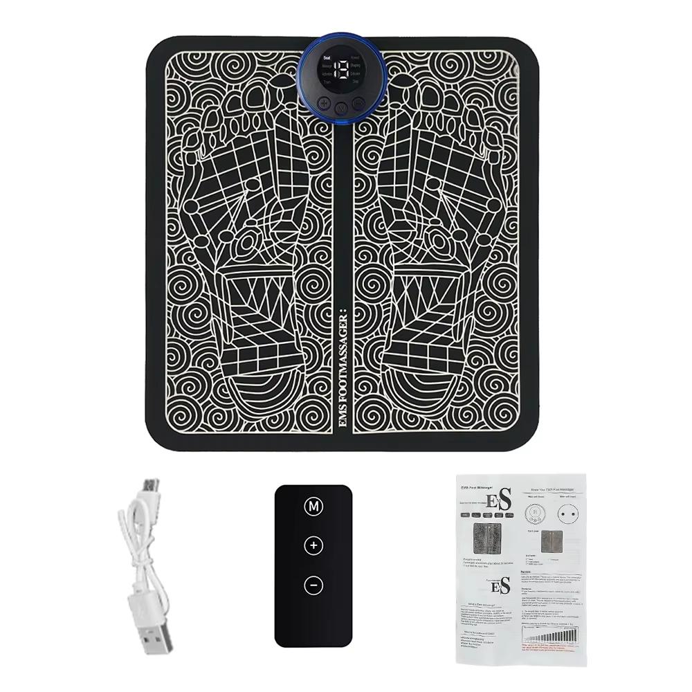 Electric Foot Massager Pad Neck Massage Set Portable Home Fatigue Relief Muscle Vibration Massage Pad Back Neck Massager