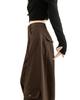 MTUIOY Cargo Casual and Perfect for Spring and Solid Loose Plus Sizes Brown L Women's Wide-Leg Pants, Stylish, Autumn, Color, Fit, - -