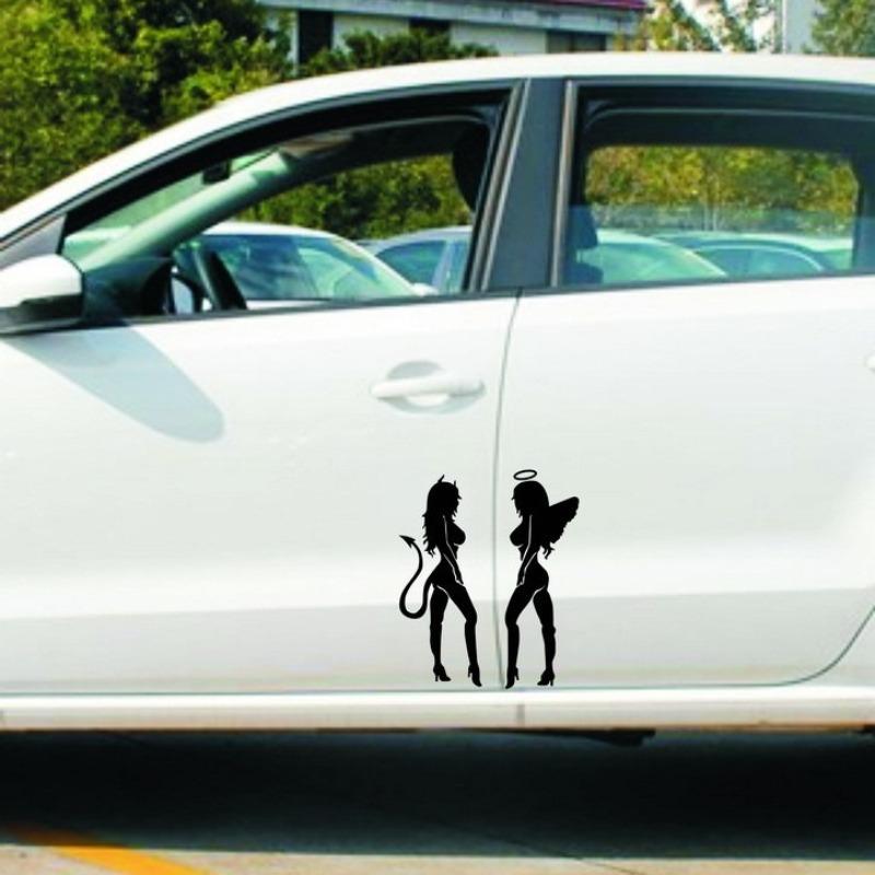 Car Sticker Vehicle Reflective Auto Personality Styling Angel Beauty Devil Sexy Girls for Car Trunk Decoration Motorcycle Decal