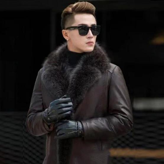 

WTEMPO Мужские куртки на пуговицах, ветрозащитные, утепленные, с искусственным мехом, для катания на лыжах, велоспорта, верховой езды, зимние, теплые, из искусственной кожи, плюшевые, средней длины S коричневый