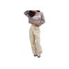 Coach Solid Color Pocket Mid Waist Button Cargo Pants Women Pants Khaki CN461-KHA