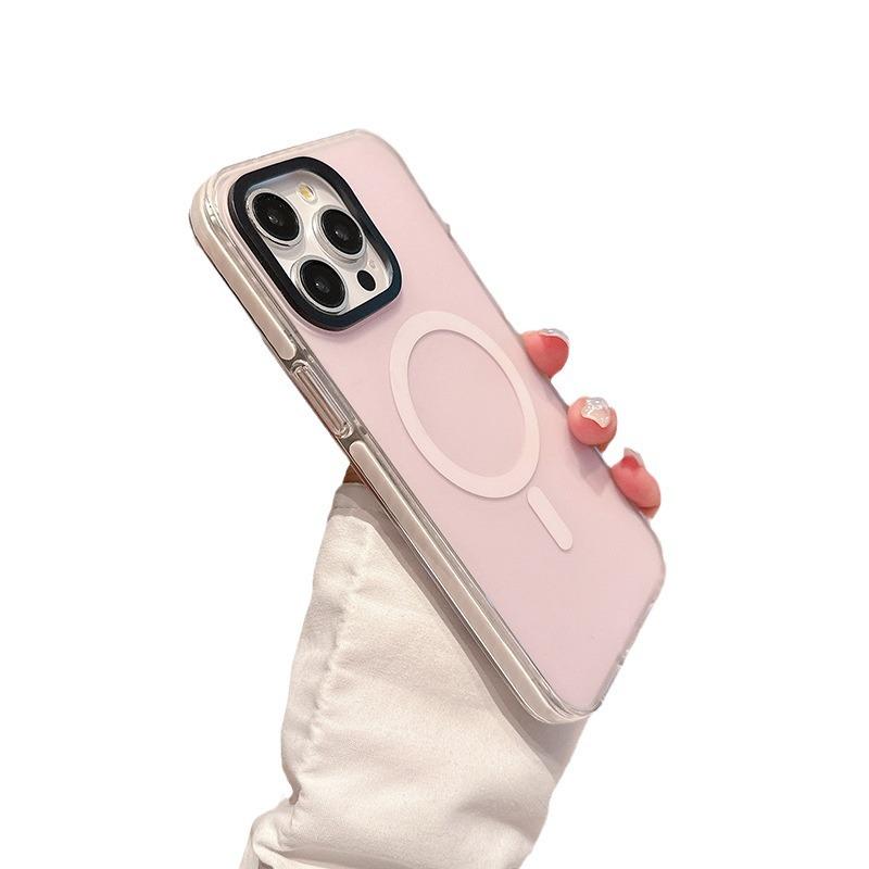 For IP16promax Colorful IMD Skin-feeling Color Strip Magnetic Phone Case for IP6pro Camera