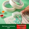 White High-Adhesion Washi Art Tape: Hand-Tearable, Water-Based Masking Tape for Student Drawings