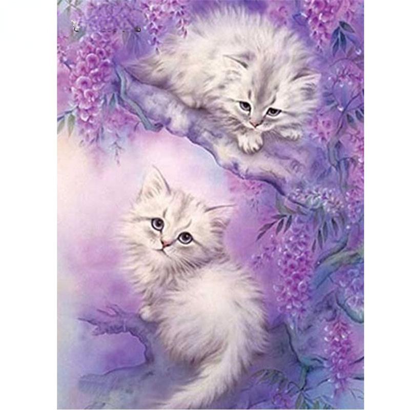 5D DIY Diamond Painting Purple Scenery Girl Art Diamond Embroidery Cross Stitch Kit Full Rhinestone Mosaic Home Decor