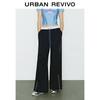 UR Women's Color-Block Elastic Waist Drawstring Pleated Wide-Leg Pants