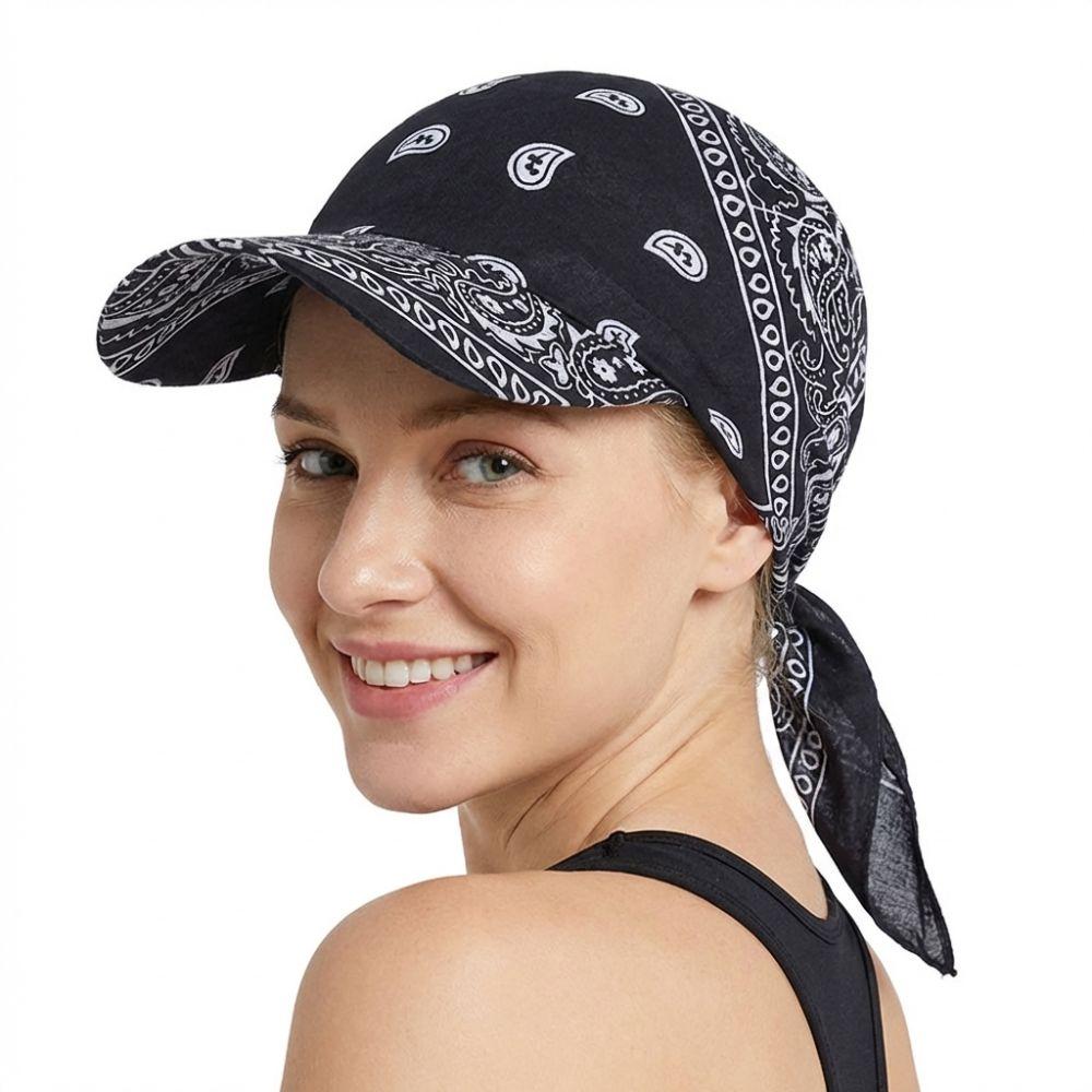 Módní široký okraj Baseballové čepice Šátek na hlavu Předvázaný Prodyšný Sluneční clona Turban Lehký Bandana Šátek Čepice Dámské Venkovní