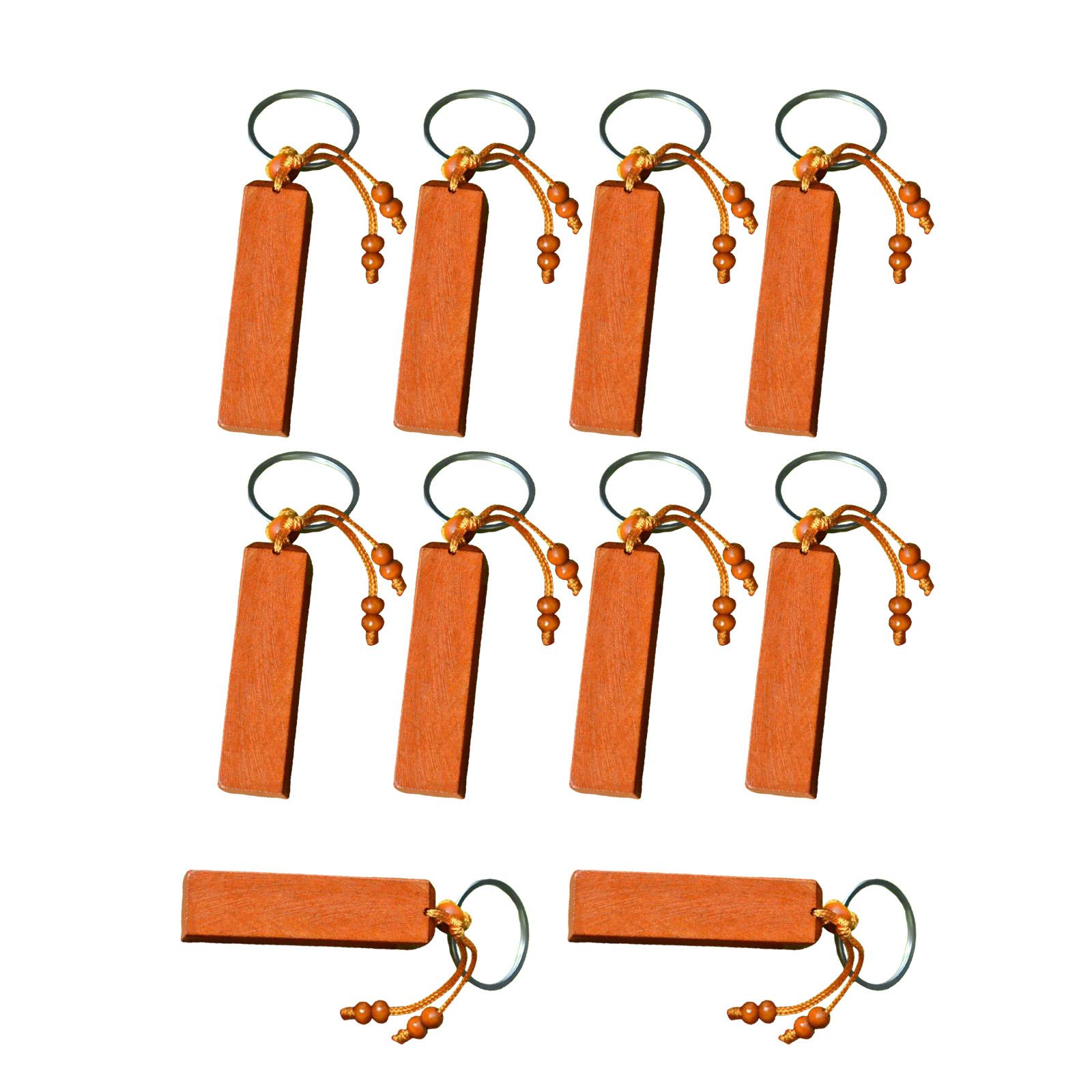 

10 штук Натуральные деревянные держатели для ключей для индивидуальных проектов ручной работы Гравируемые брелоки Уникальные подарки Ювелирные аксессуары