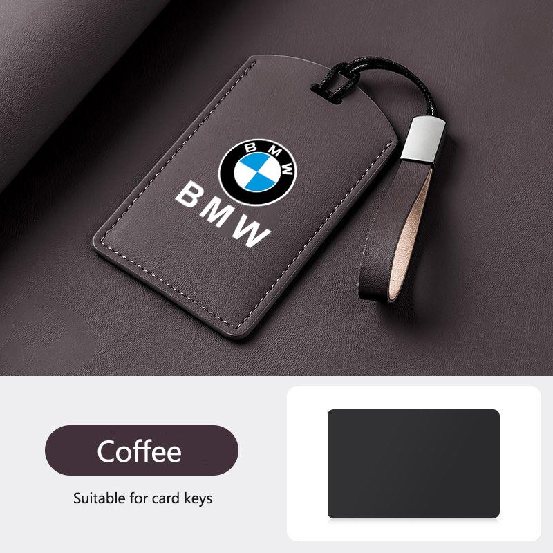 Leather Car Smart Remote Key Case Cover Shell For BMW Card NFC Card Pack New 5 Series New 3 Series x5 X7 Decoration Accessories BW2