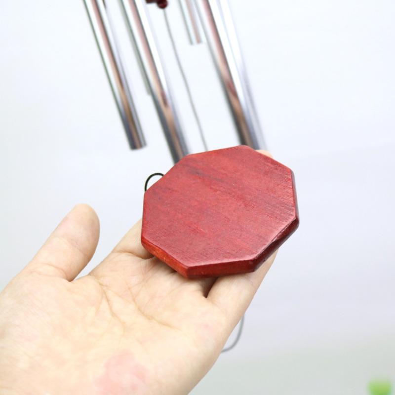 Metal Multi-Tube Wind Chime Car Interior Decoration New House Doorbell Ornament Red Wood Wind Chime Pendant