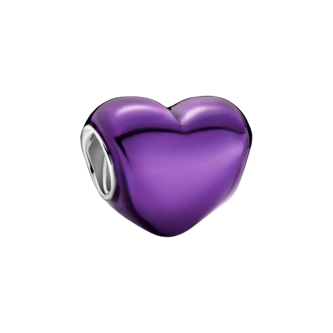 Pandora Metallic Purple Heart Charm Women Jewelry Accessories 799291C01 Purple,F