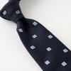 [Ojie] Men's Necktie, Wool Tie, Silk Blend, Made in Japan, Small Pattern, NW-A-012-NAVYBLUE