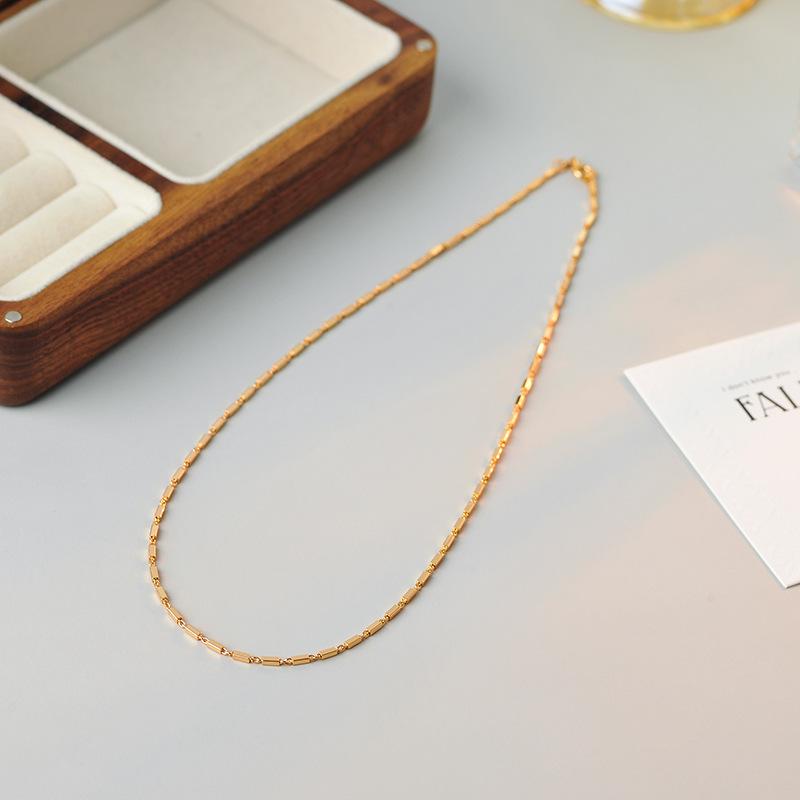 

Минималистичное тонкое прямоугольное цепное колье - Женские изысканные модные украшения в холодном стиле