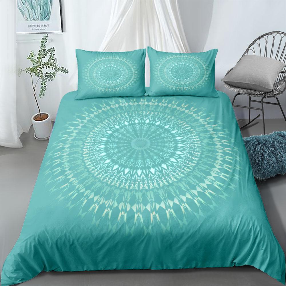 vintage mandala yoga duvet cover set king queen double full twin single size bed linen set