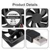 ACEIRMC 80mm USB Fans, 4-Pack, 5V Brushless 8025, 80x25mm, Cooling for DIY PC Computer Cases, 3D Printers, CPU Coolers, Radiators (5V USB)
