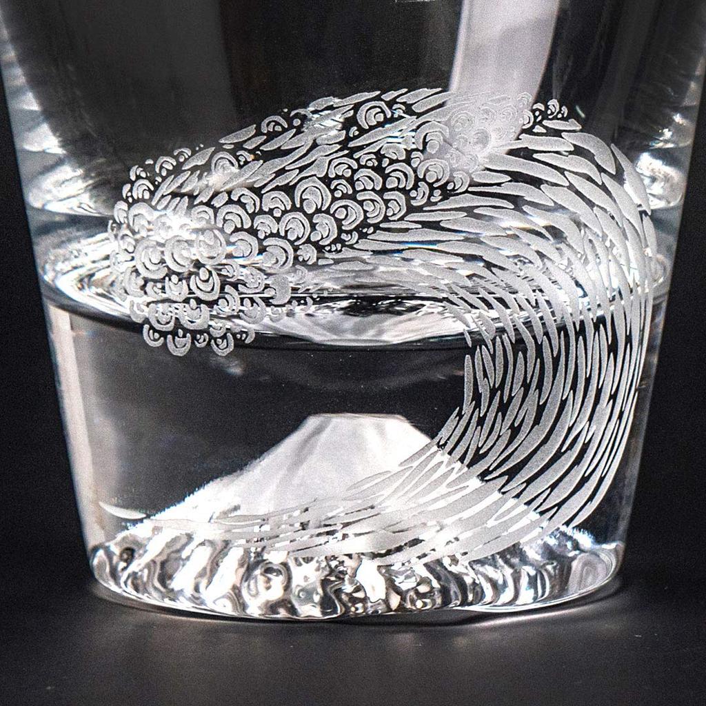 Tajima Glass Fuji a Pair of Plain Fuji Rocks Glasses and a Fuji Rocks This Edo Glass Set Includes Two Whiskey and Rocks Perfect for and Other A