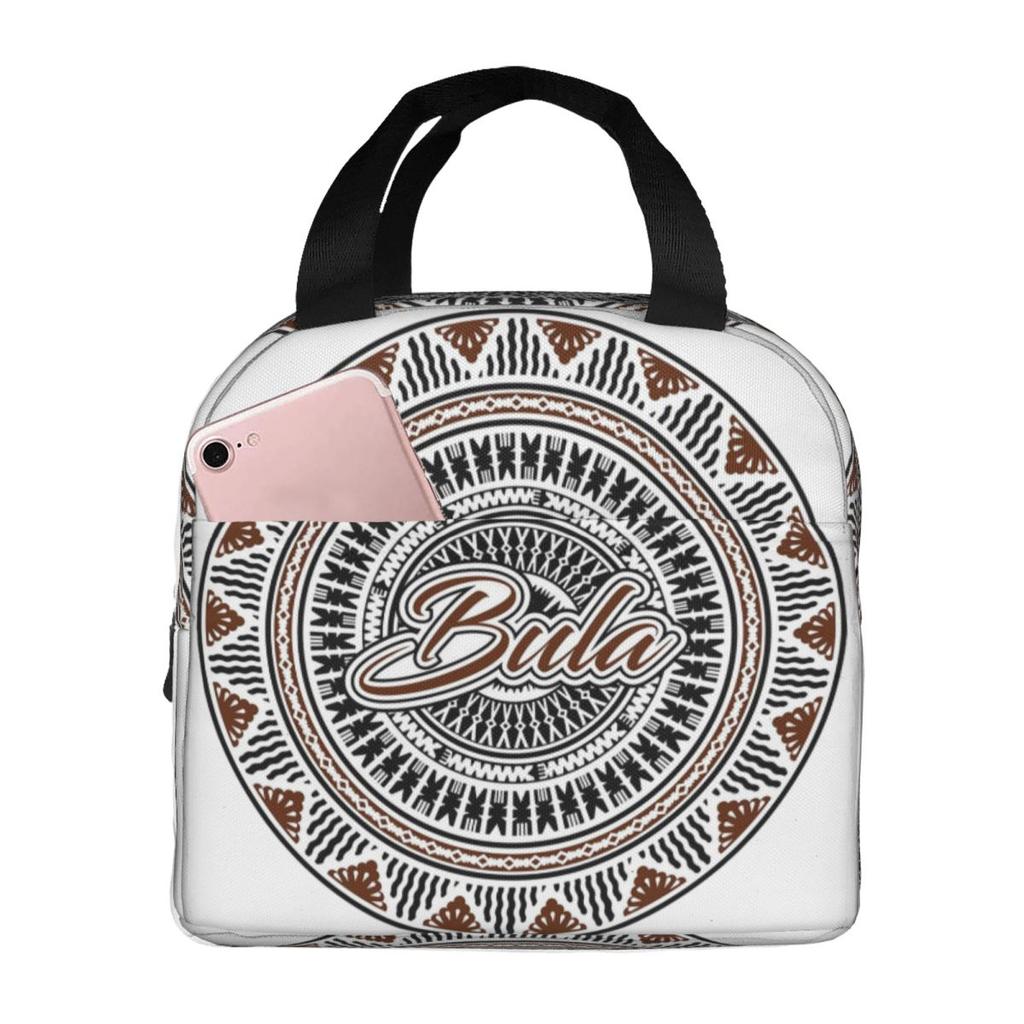 Fiji Bula Kesakesa Design Insulated Lunch Bag for Women Office Cooler Thermal Food Box Tote Portable Lunch Boxes Container