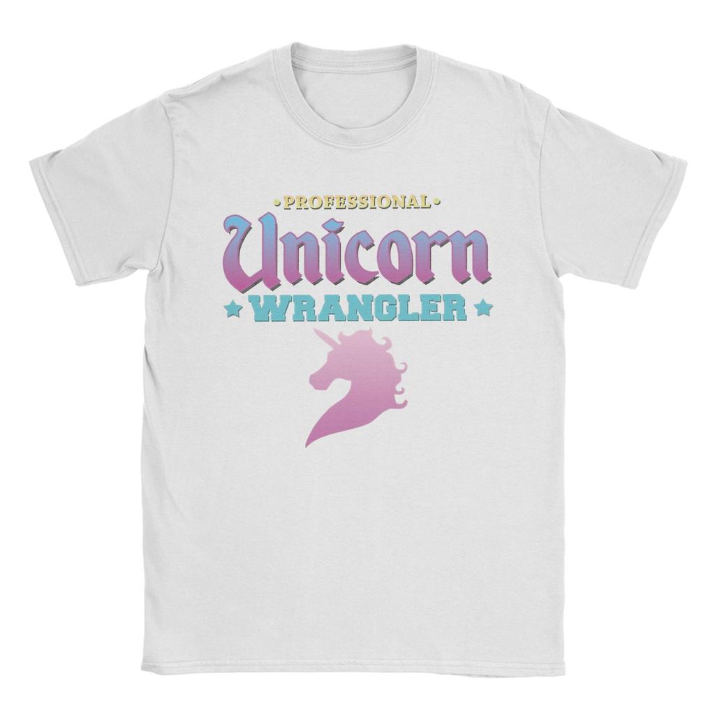 Professional Unicorn Wrangler T Shirt Summer  Cotton T Shirts For Mens Printed Tee Shirt ShortSleeve Y2K Basic Top Tees