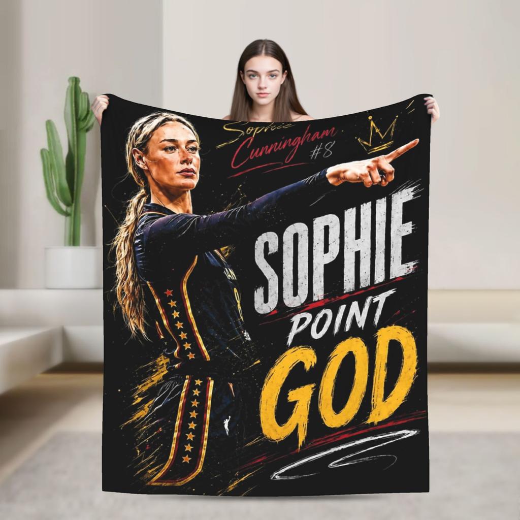Sophie Cunningham Woman Basketball Blanket Fleece Print Multifunction UltraSoft Throw Blankets for Sofa Bedroom Bedspread