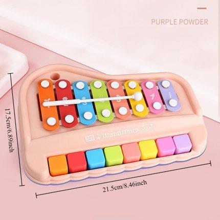 Xylophone Piano 8 Notes 2-en-1 Jouet Musical Éducatif Précoce Avec Maillets Pour Bébés Tout-Petits Instrument d'Apprentissage Montessori Filles
