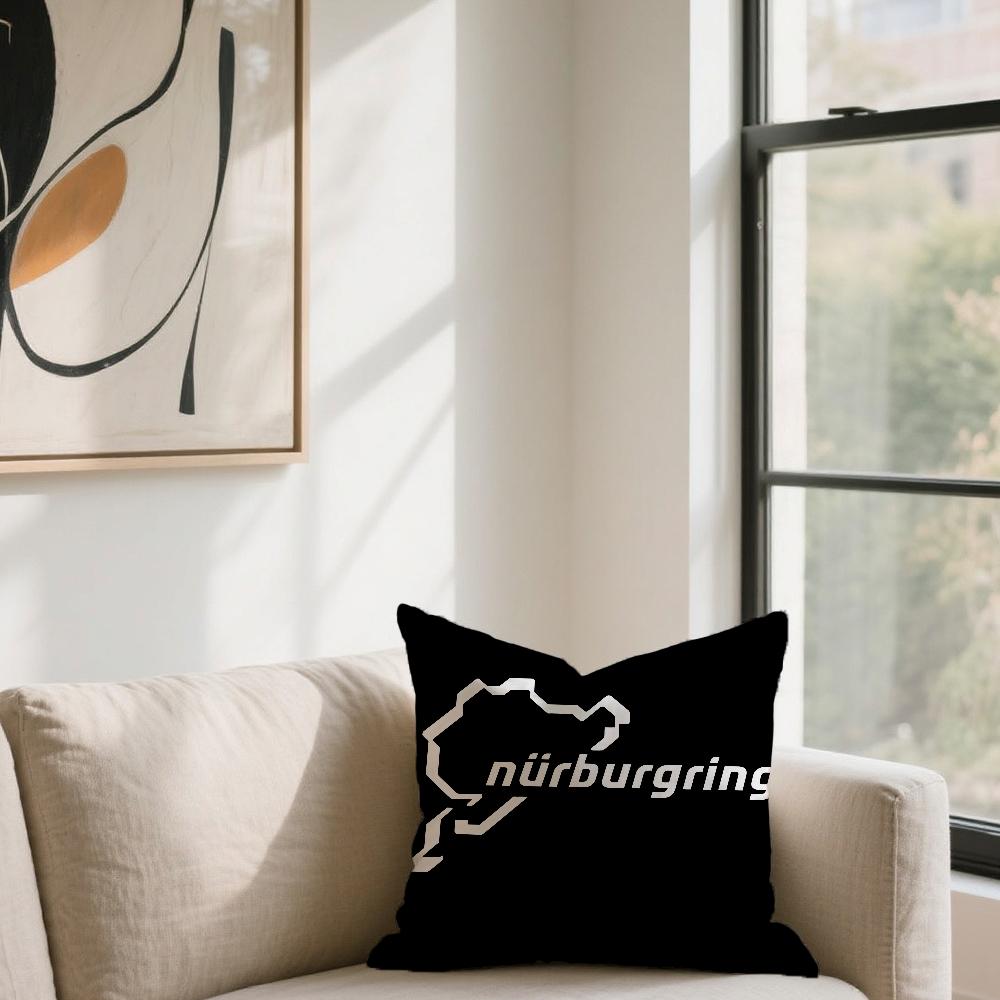 N-Nurburgring Race Track Car Cushion Cover For Sofa Car Office Cafe Soft And Comfortable Double-Sided Printing Pillow Cover