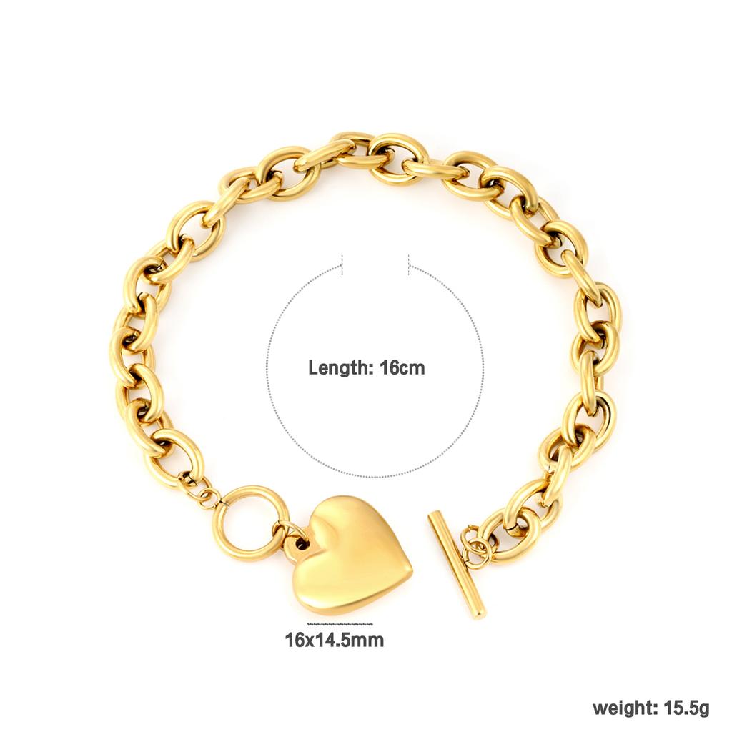 Vakuumvergoldetes Goldkettchenarmband Stilvolles Design für Damen Herren Perfektes Geschenk für jeden Anlass