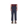 Fila Solid Color Elastic Waist Mid Rise Stretch Casual Pants Men Bottoms Dark-Blue A11M421605ANV