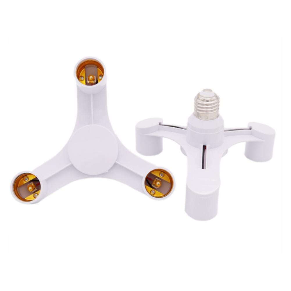 3 In 1 E27 To E27 Extended LED Bulb Socket Splitter Adapter Bracket, Suitable For Photography Studios, Kitchens, Restaurants