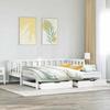 VidaXL Daybed with Trundle and Drawers Without Mattress White 90x200cm 3302188