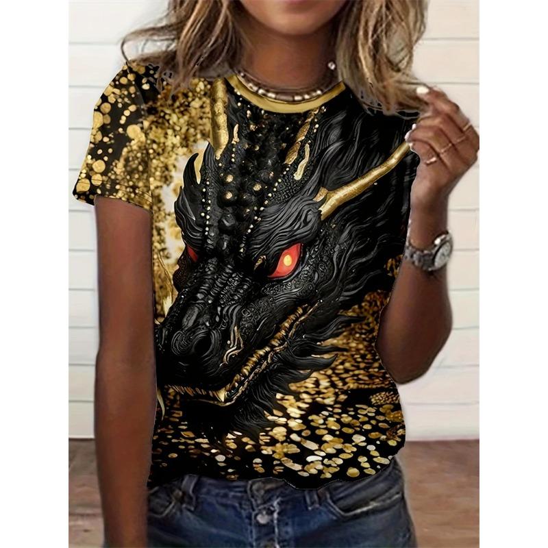 Summer Cute Dog Short Sleeve T Shirt Fun Animal Round Neck Short Sleeve T Shirt Loose and Comfortable for Men and Women