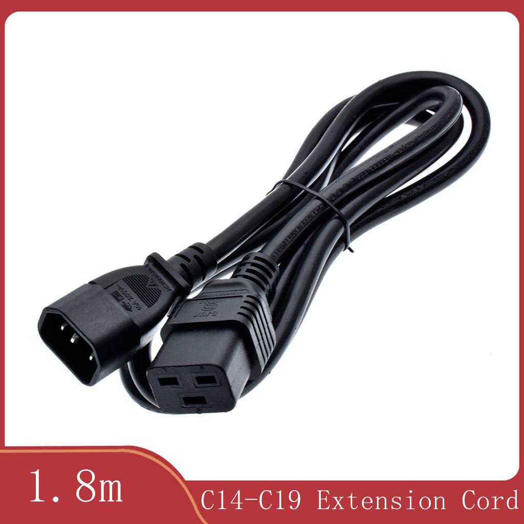 1.8m IEC320 C14 to C19 10A-16A Conversion Power Cord for UPS/Server
