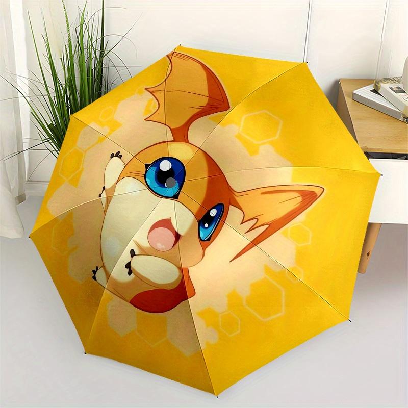 

1pc Chibi Bat with Blue Eyes Umbrella with Plastic Handle,Suitable for All Seasons Home Travel Outdoor UmbrellaM1178