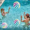 1pc Vibrant Rainbow Striped Beach Ball, Perfect for Birthday Parties & Summer Celebrations,Durable Pool Toy, Beach Accessories