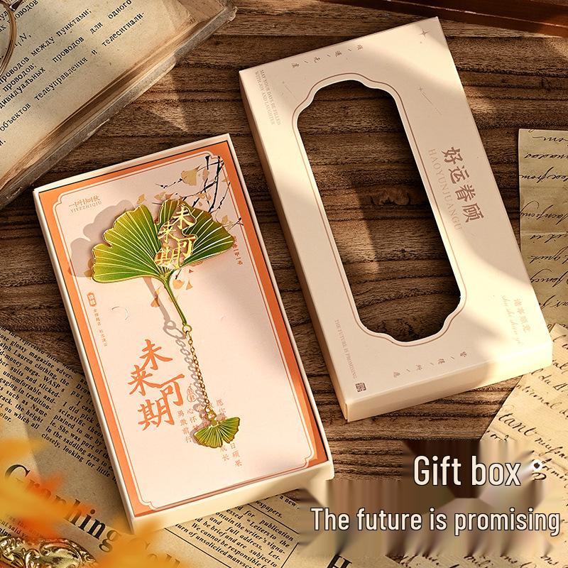 Exquisites Retro Ginkgoblatt Metalllesezeichen - Das perfekte kulturelle Geschenk für Studenten