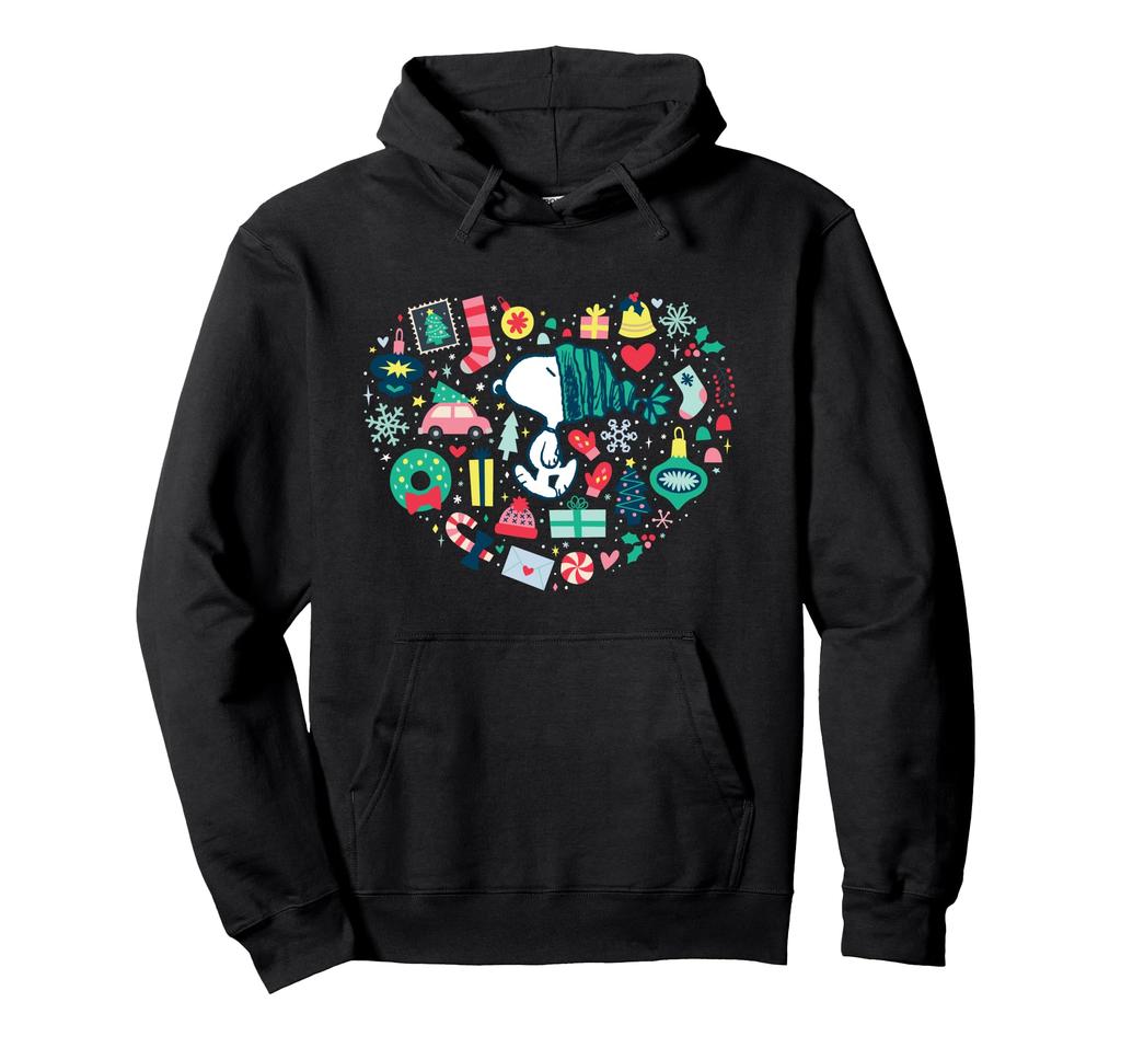 Peanuts Christmas Snoopy Christmas Love Heart Hoodie