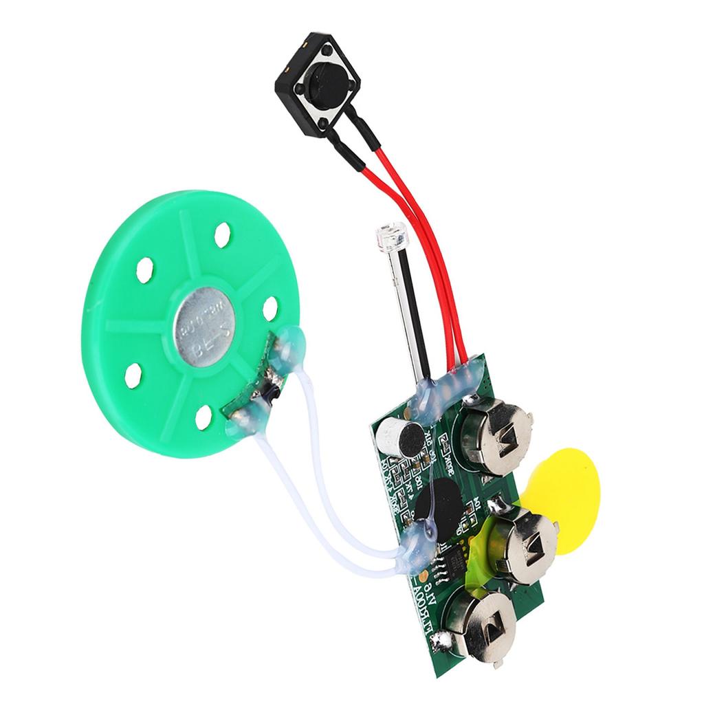 4 minutter DIY Opptakbart Gratulasjonskort Modul Lysfølsom Stemme Lydopptak Brikke (Enkeltspill)