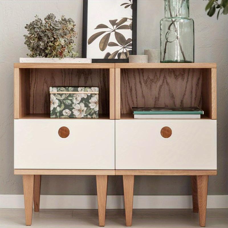 8pcs Wooden Drawer Handles - Sturdy Cabinet Knobs Designed for Single Hole Installation On Dressers, Wardrobes, Kitchen Cabinets