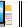 2PCS Monitor Memo Board, Acrylic Sticky Note for Computer Screens,Transparent Side-Mount Memo Panel for Computer Screens, Space-Saving Office