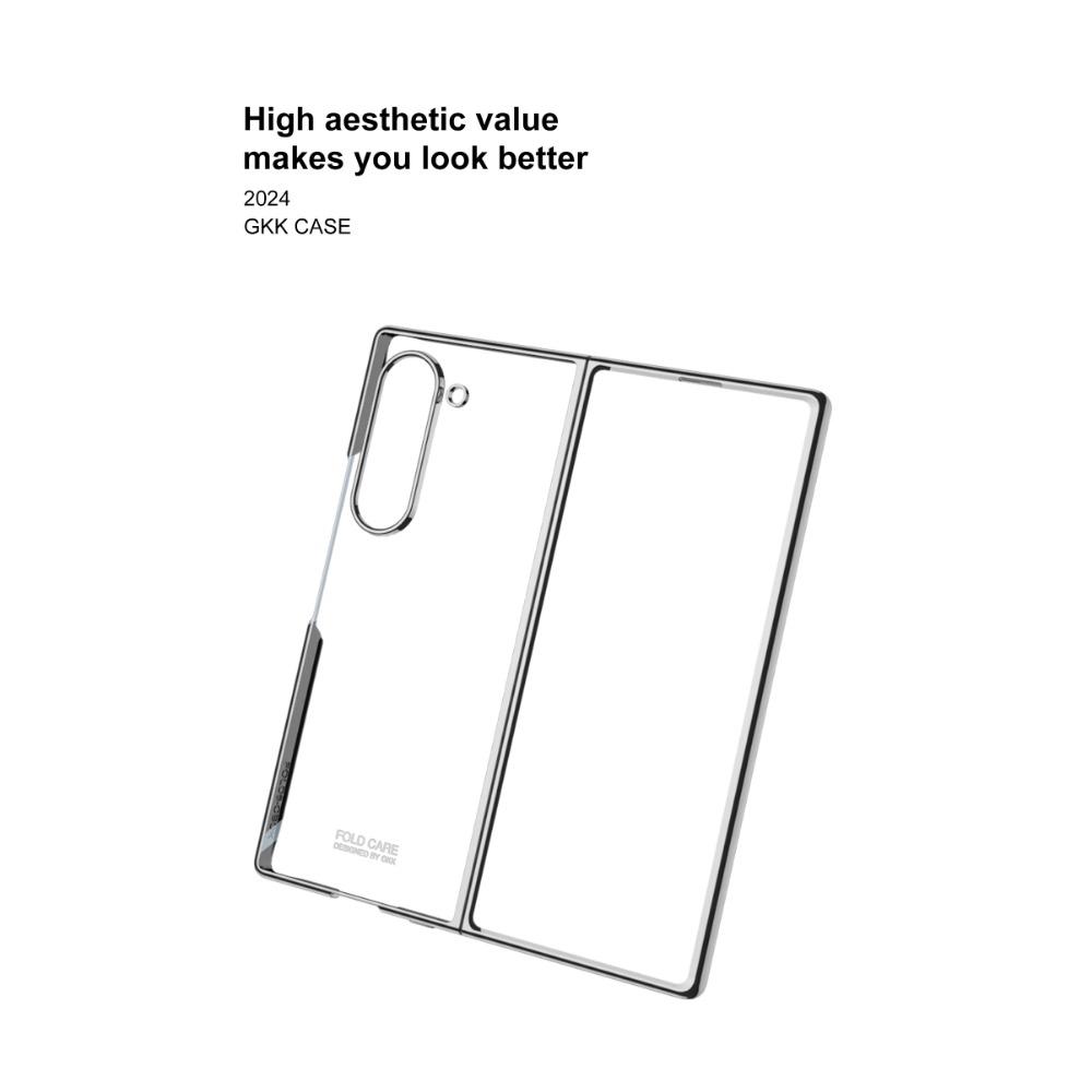 Transparent Electroplated Frame Ultra Thine Hard PC Phone Cover for Samsung Galaxy Z Fold 6 5 Case Z Fold 6 5 Shockproof Covers