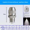 0.6 0.8 1.0 1.2 1.5 2.0Mm Hole Stainless Steel Nozzle Adjustable Steam Volume For Fog Cannon Machine 1/8' 1/4' 3/8' 1/2'